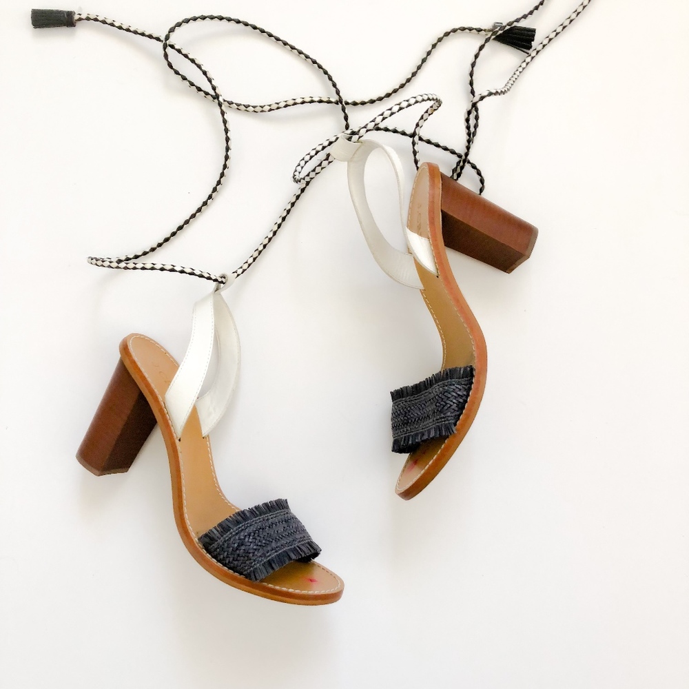 J.Crew Laced Block Heel Sandals